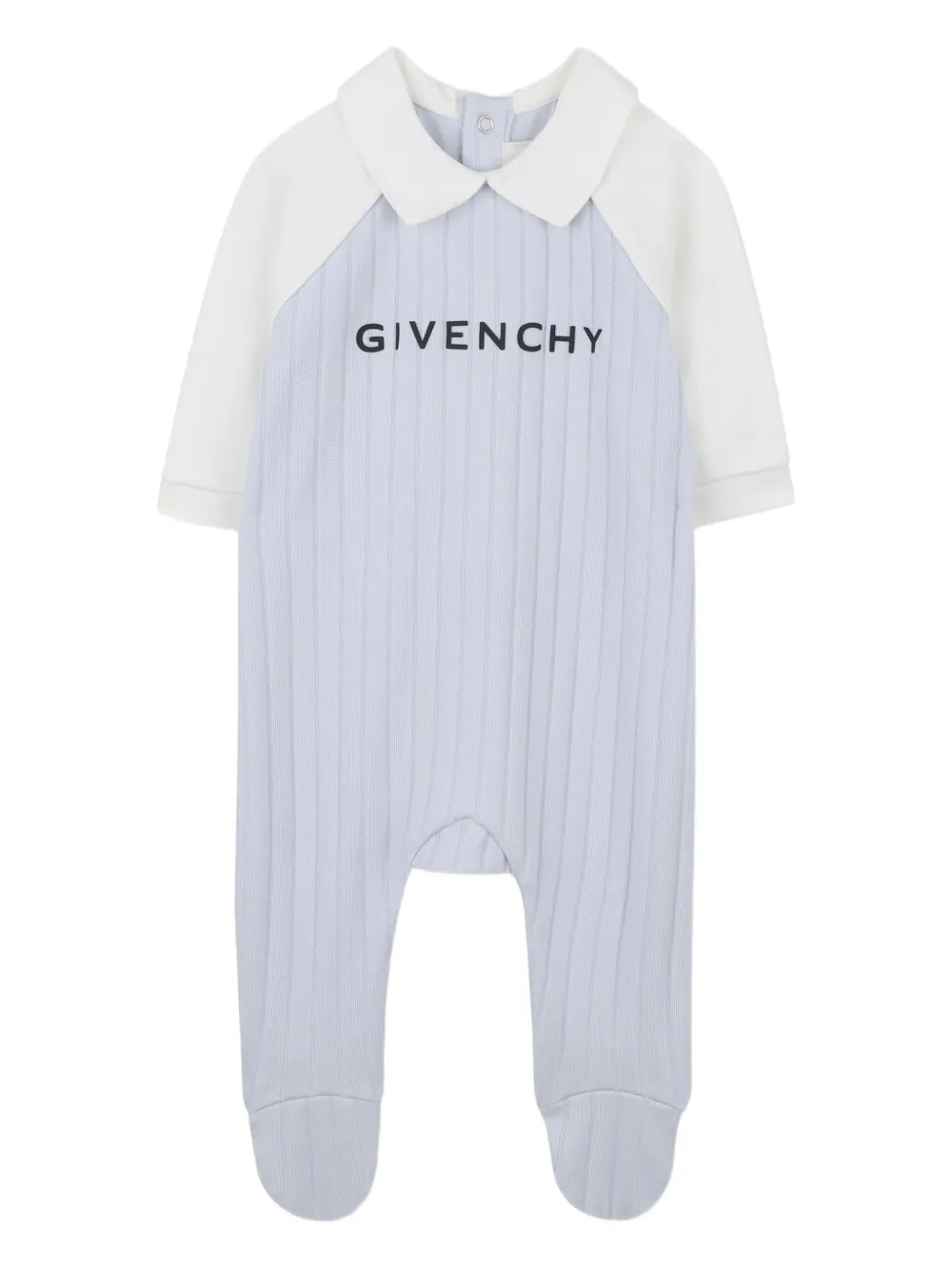 Комплект для новорожденного в рубчик Givenchy Kids, синий — фото 3
