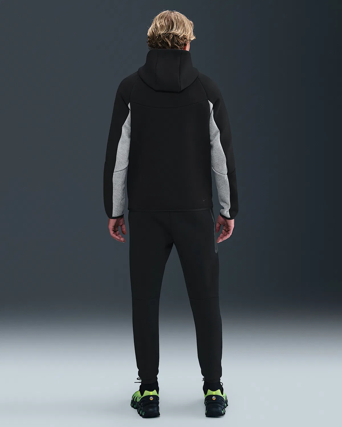 Мужские флисовые джоггеры Nike Tech, Black/Dark Grey Heather/Black — фото 4