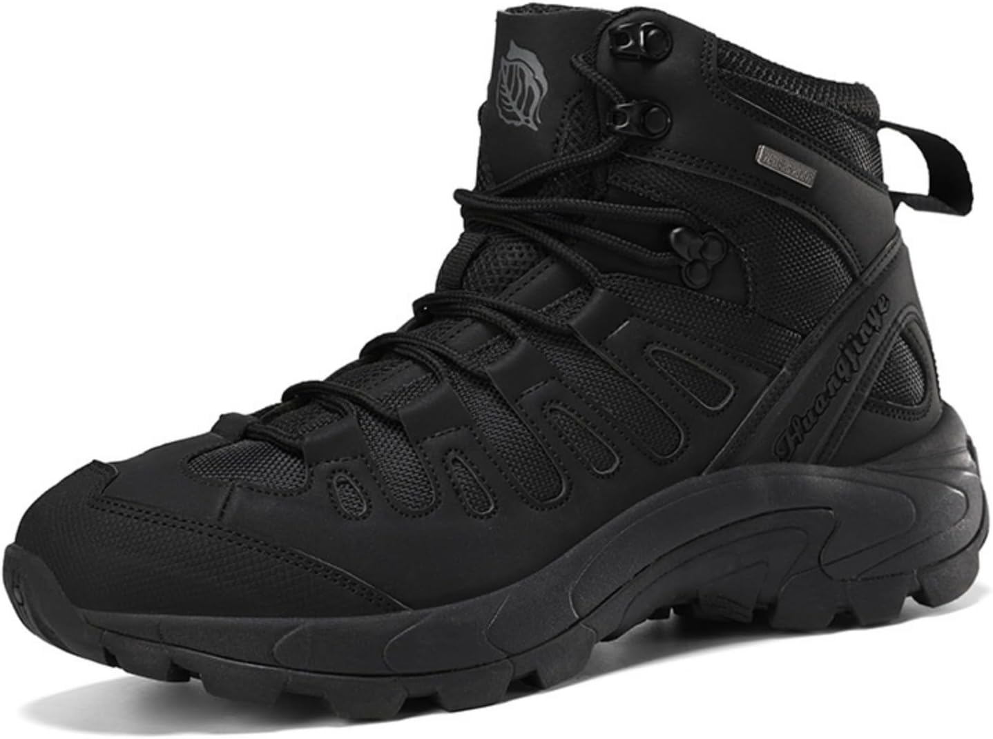 

Мужские тактические ботинки, модные кожаные походные ботинки, мотоциклетные боевые ботинки Macefil, черный