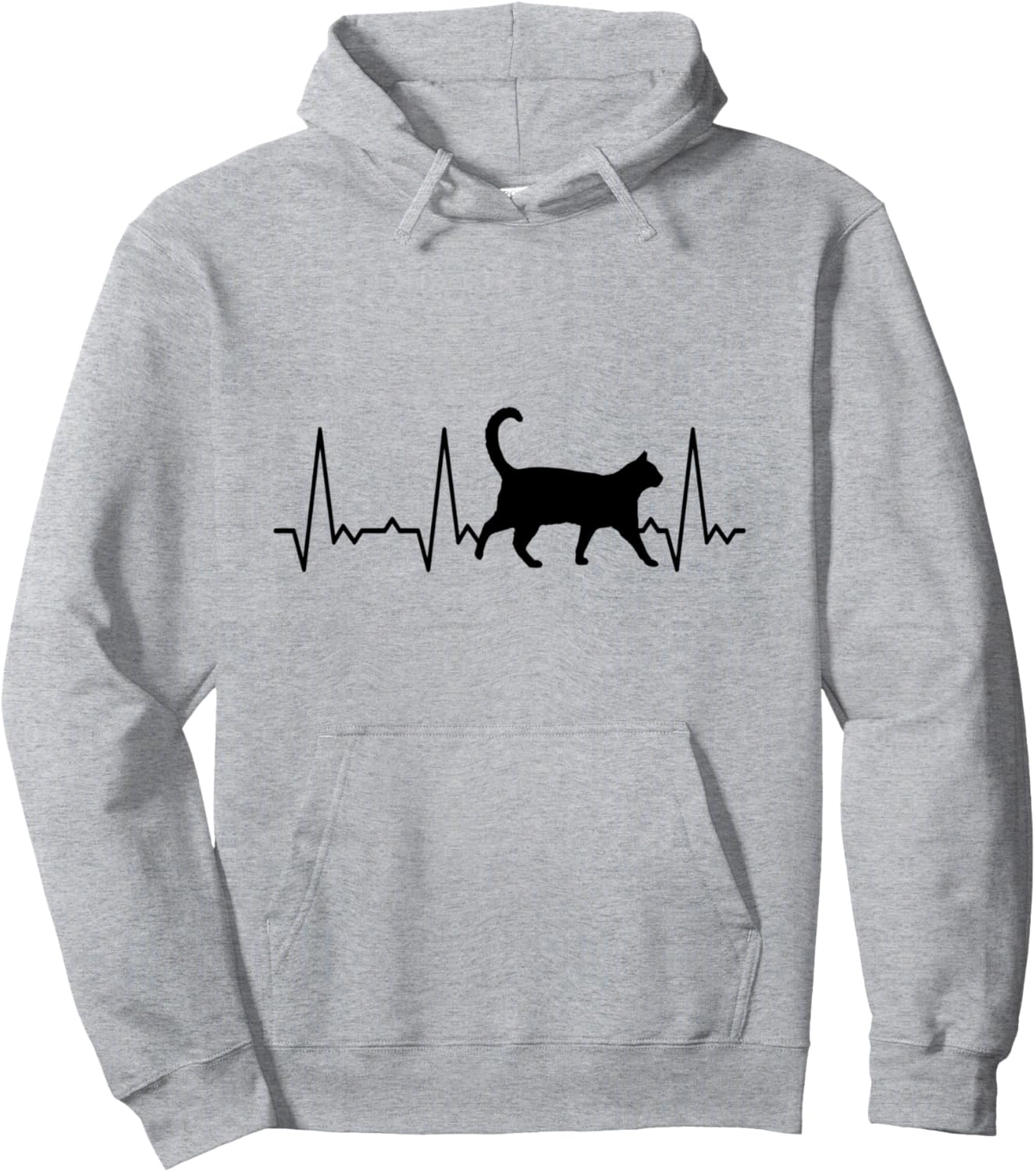 

Толстовка с капюшоном в виде кота с сердцебиением, синяя Heartbeat Graphic Gifts For Women, Men, And Kids