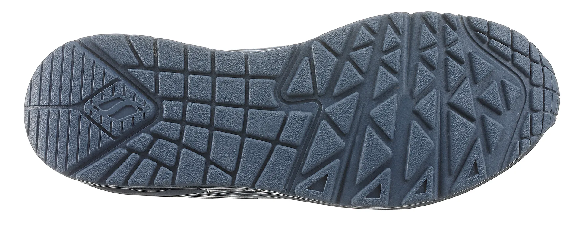 Кроссовки Skechers на танкетке "Uno - Stand on Air", с мелкой перфорацией, повседневная обувь, полуботинки, туфли на шнуровке, синий — фото 3