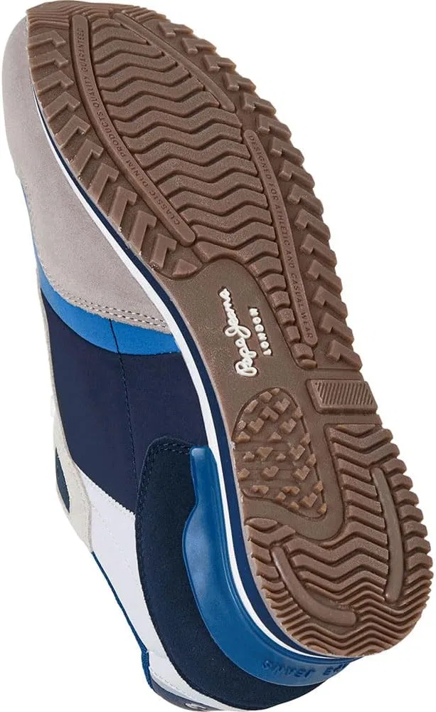 Кроссовки Pepe Jeans London Link Graue Turnschuhe aus Leder, Gray — фото 2