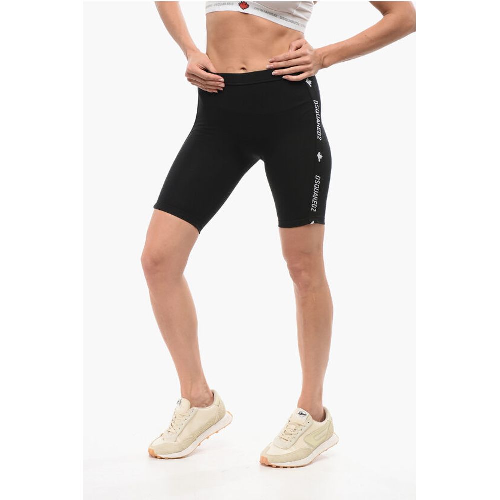 

Нижнее белье Леггинсы в байкерском стиле с логотипами Dsquared2, Black