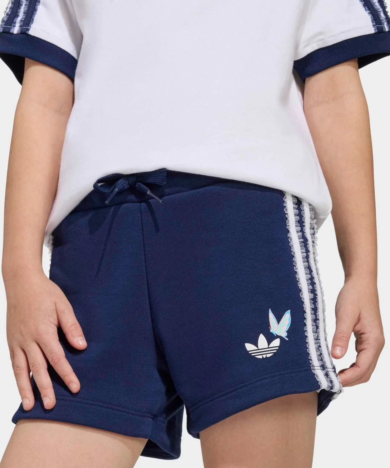 Футболка и шорты Disney x adidas Originals, сет, бело-голубой — фото 4
