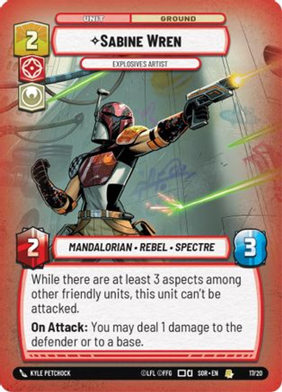 

Карточная игра Sabine Wren - Explosives Artist (17/20) - Weekly Play Promos Foil