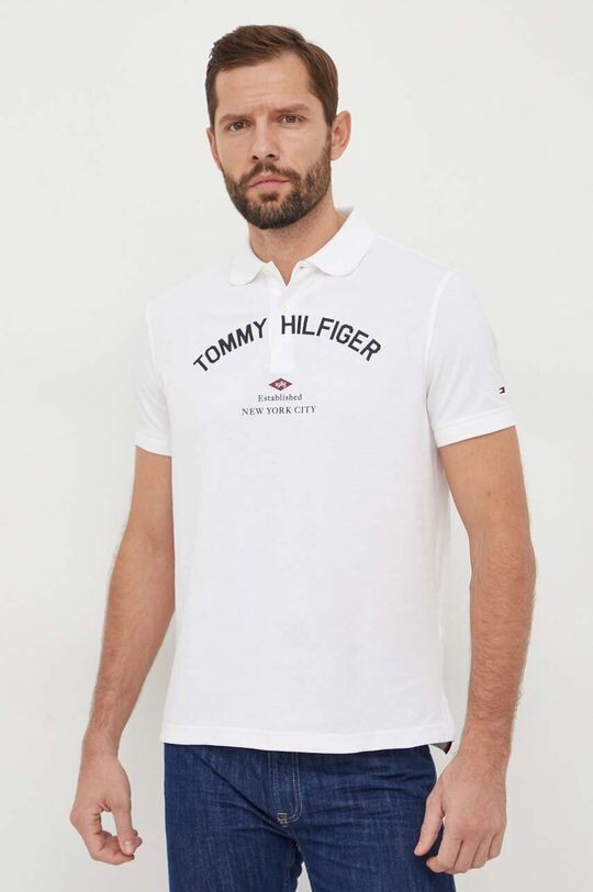 

Хлопковое поло Tommy Hilfiger, белый