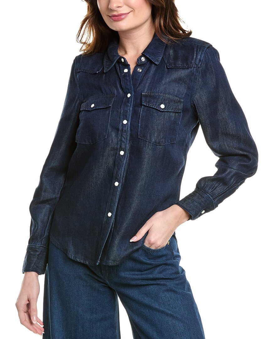 

7 For All Mankind джинсовая рубашка в стиле вестерн, синий