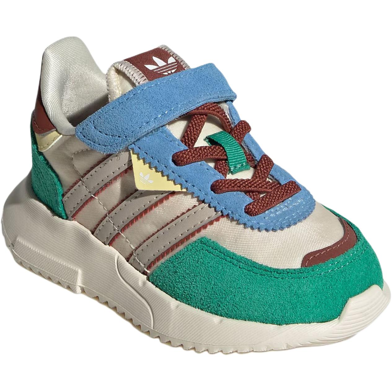 Adidas Originals Retropy F2 нескользящие износостойкие низкие детские ботинки beige green для малышей — фото 4