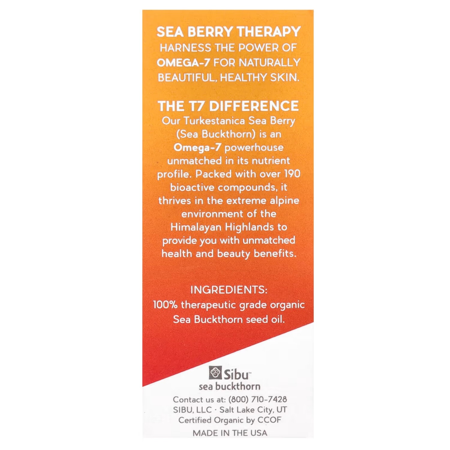 Сыворотка Sibu Beauty — Масло семян облепихи Sea Berry Therapy, 30 мл — фото 3