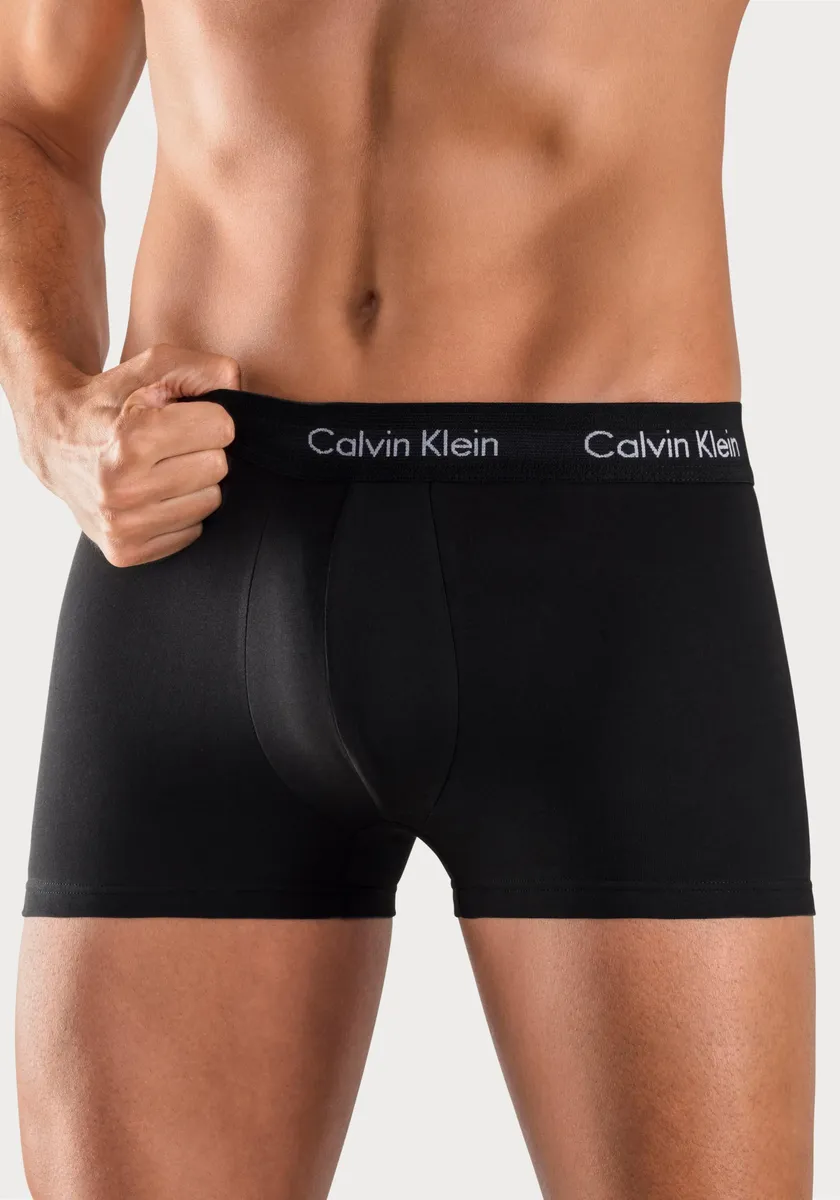 Трусы-сундуки Calvin Klein Underwear (3 шт.), синего цвета, с эластичным поясом с логотипом, синий — фото 3