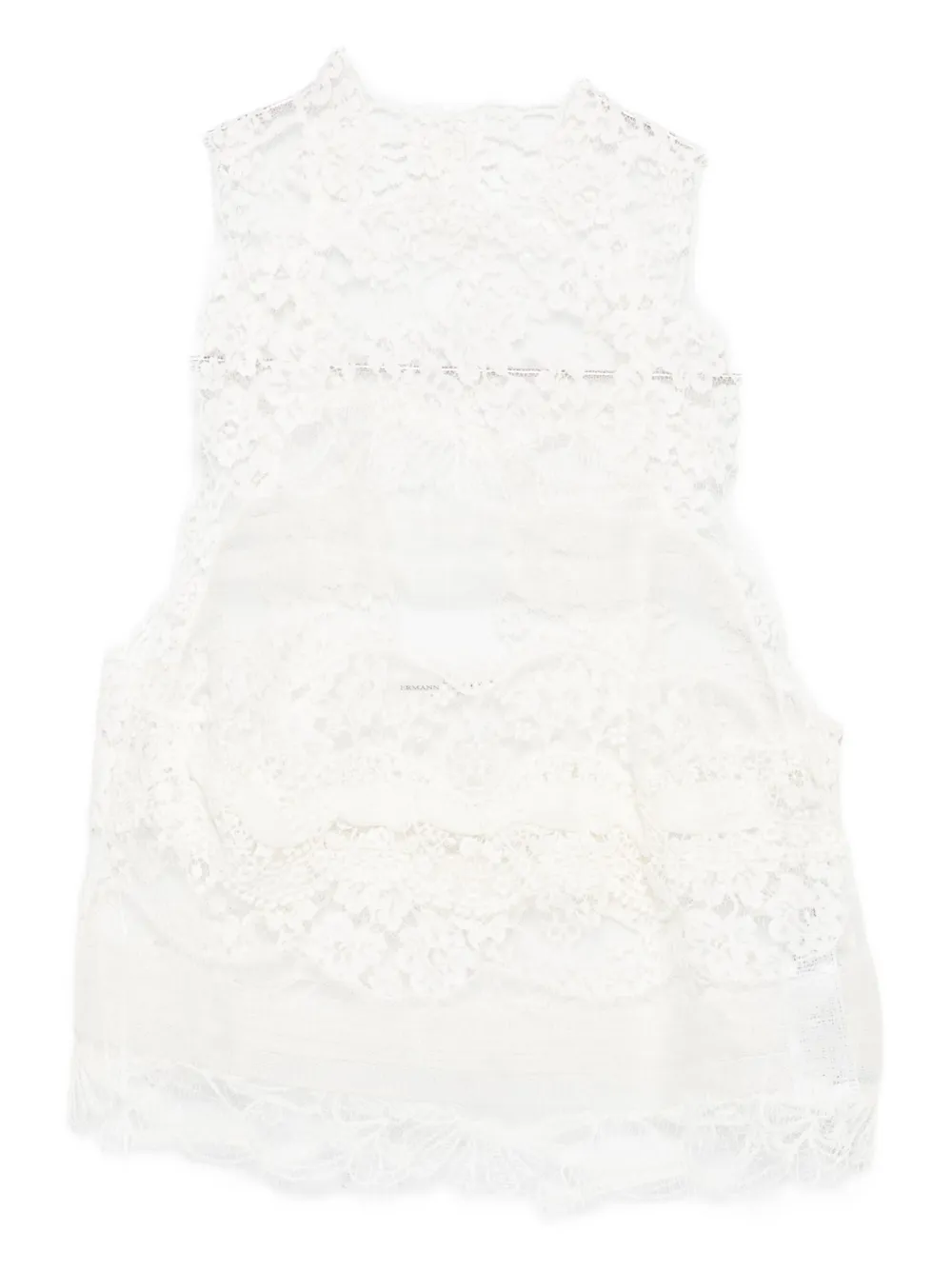 

Кружевной топ без рукавов Ermanno Scervino, белый