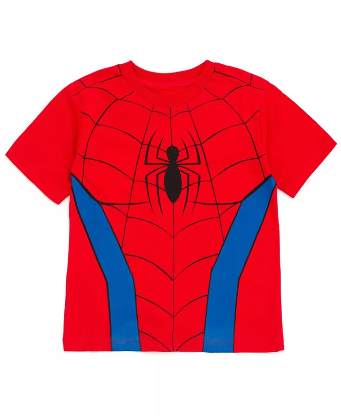 Футболка для мальчиков Marvel в стиле семейного косплея Spider-Man, красный — фото 4