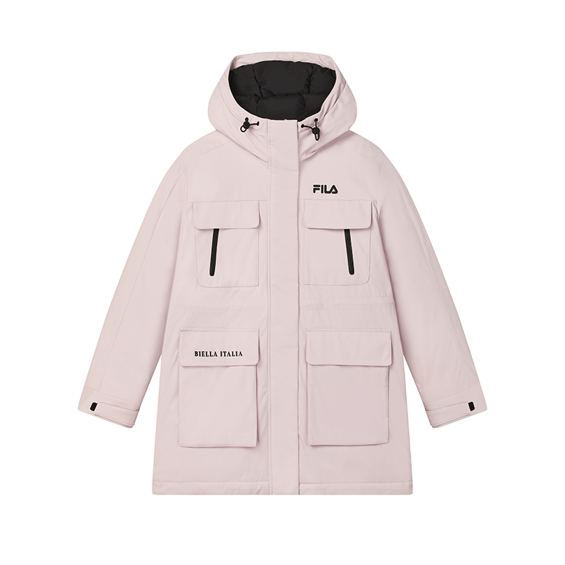 

FILA Оригинальная пуховая куртка женская дымчато-фиолетовая лотосовая пудра, Smoky Purple Lotus Root Powder