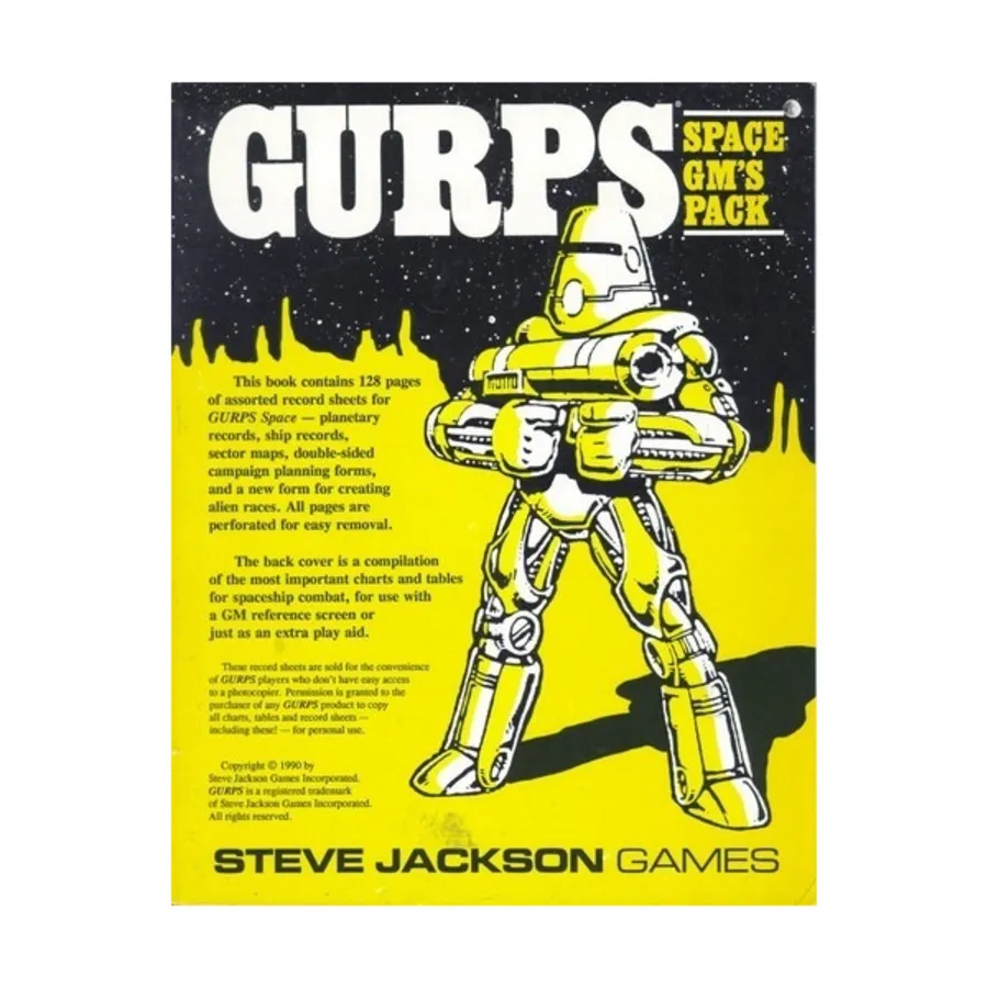 

Space GM's Pack, GURPS (1st-3rd Edition) - Space, мягкая обложка