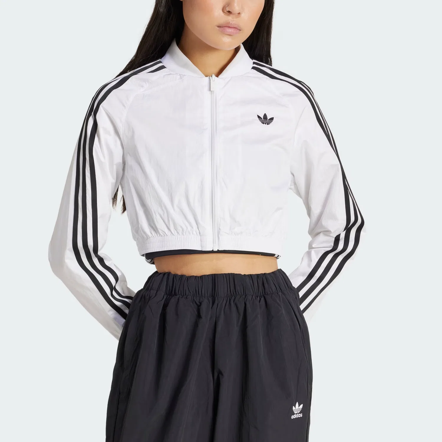 Толстовка Adicolor Teamgeist Cropped Track Top Adidas Originals, White — фото 4
