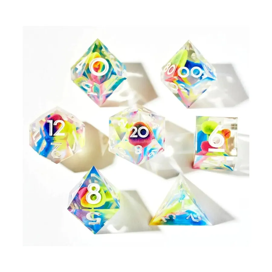 

Poly Set - Цветной спрей (7), Resin Polyhedral Sets (Dispel Dice)