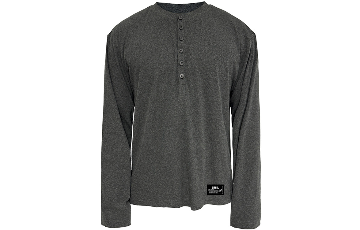 

Свитшот Unisex Henry Collar Moderate Regular ZIAREL, темно-серый[removable logo]