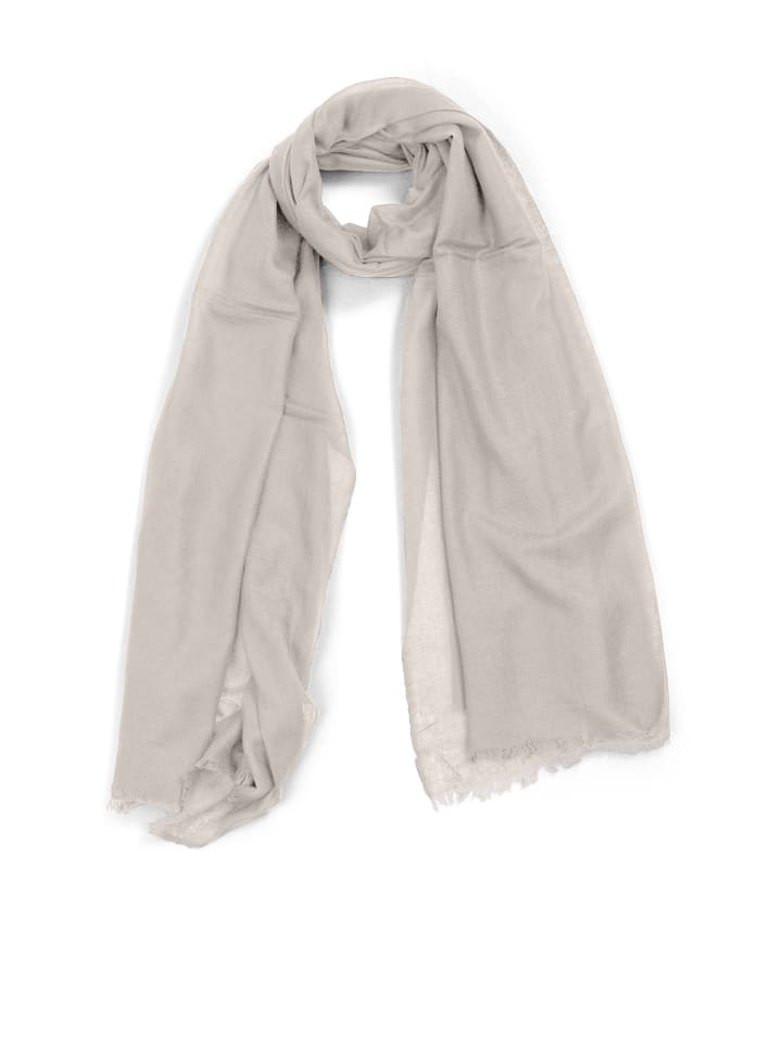 

Большой органический шарф цвета слоновой кости CASH-MERE.CH