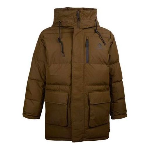 

Куртка mid-length down fill puffer jacket 'olive green' Converse, зеленый
