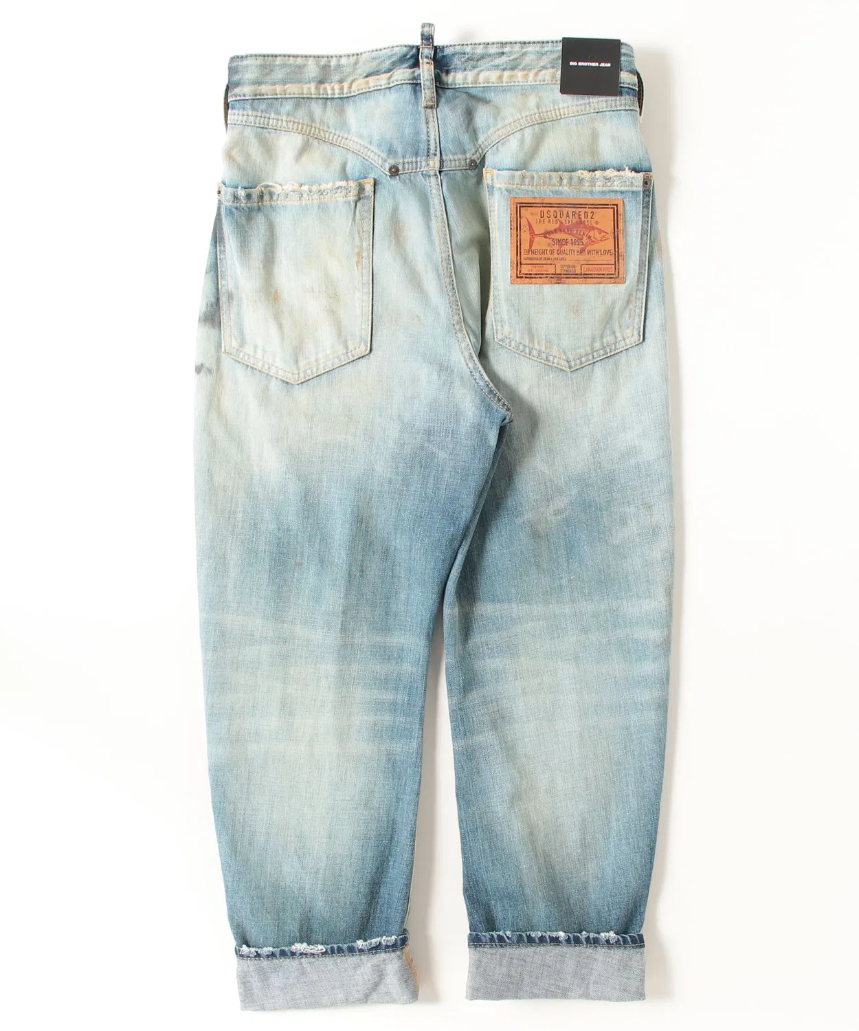 Джинсы свободные Big Brother Jean Medium Rusty Nail Wash, итальянские, хлопок, синие — фото 2