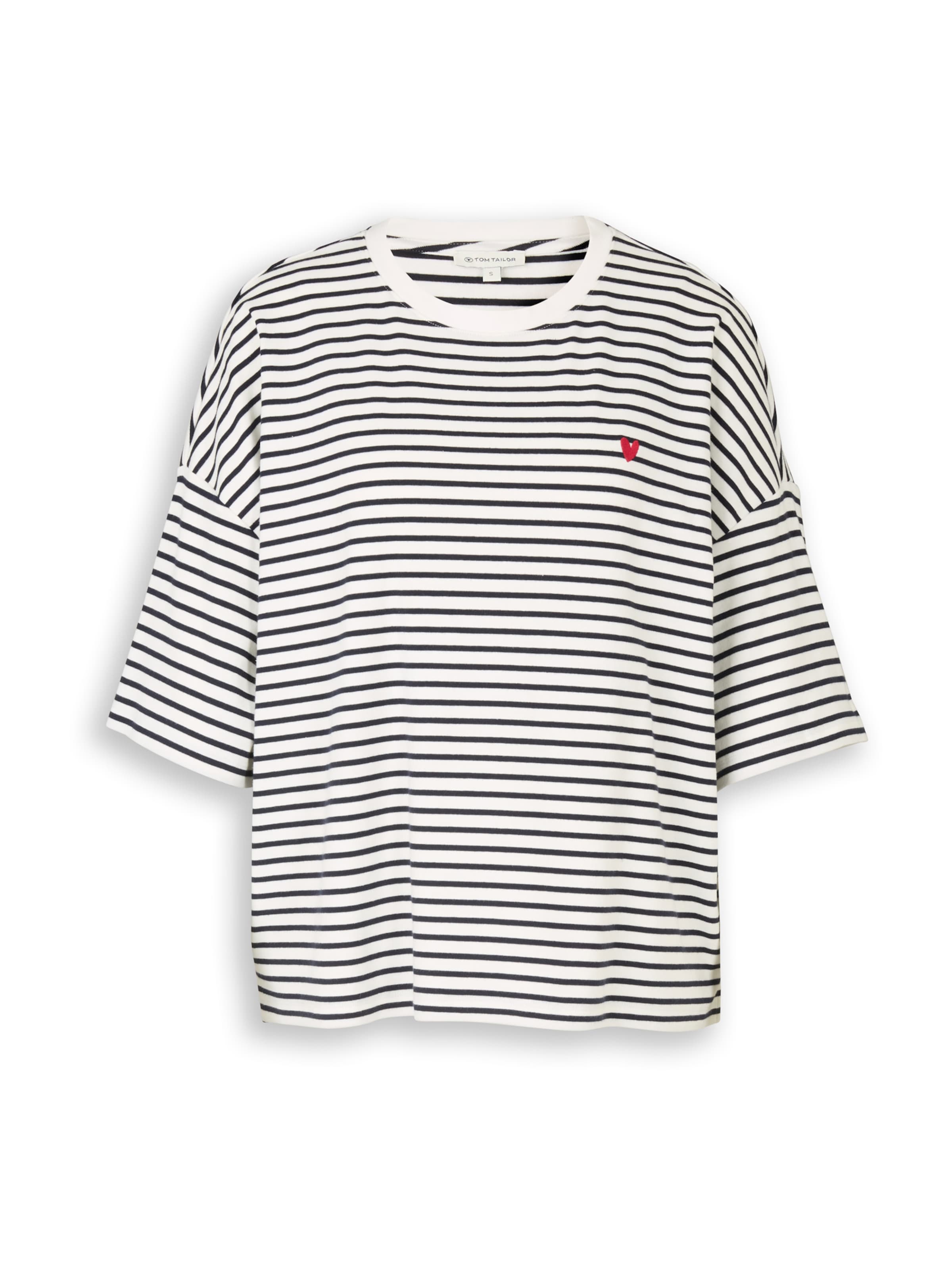 

TOM TAILOR Футболка оверсайз в цвете офф-уайт