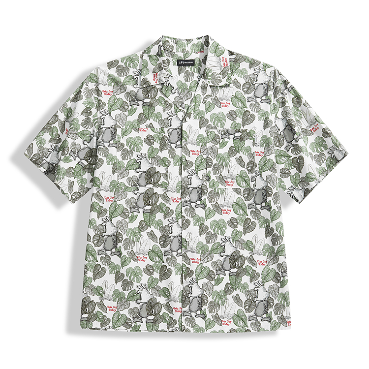 

PEACEBIRD MEN Рубашка мужская Aqua Foam Green Lapel Moderate Hawaii
