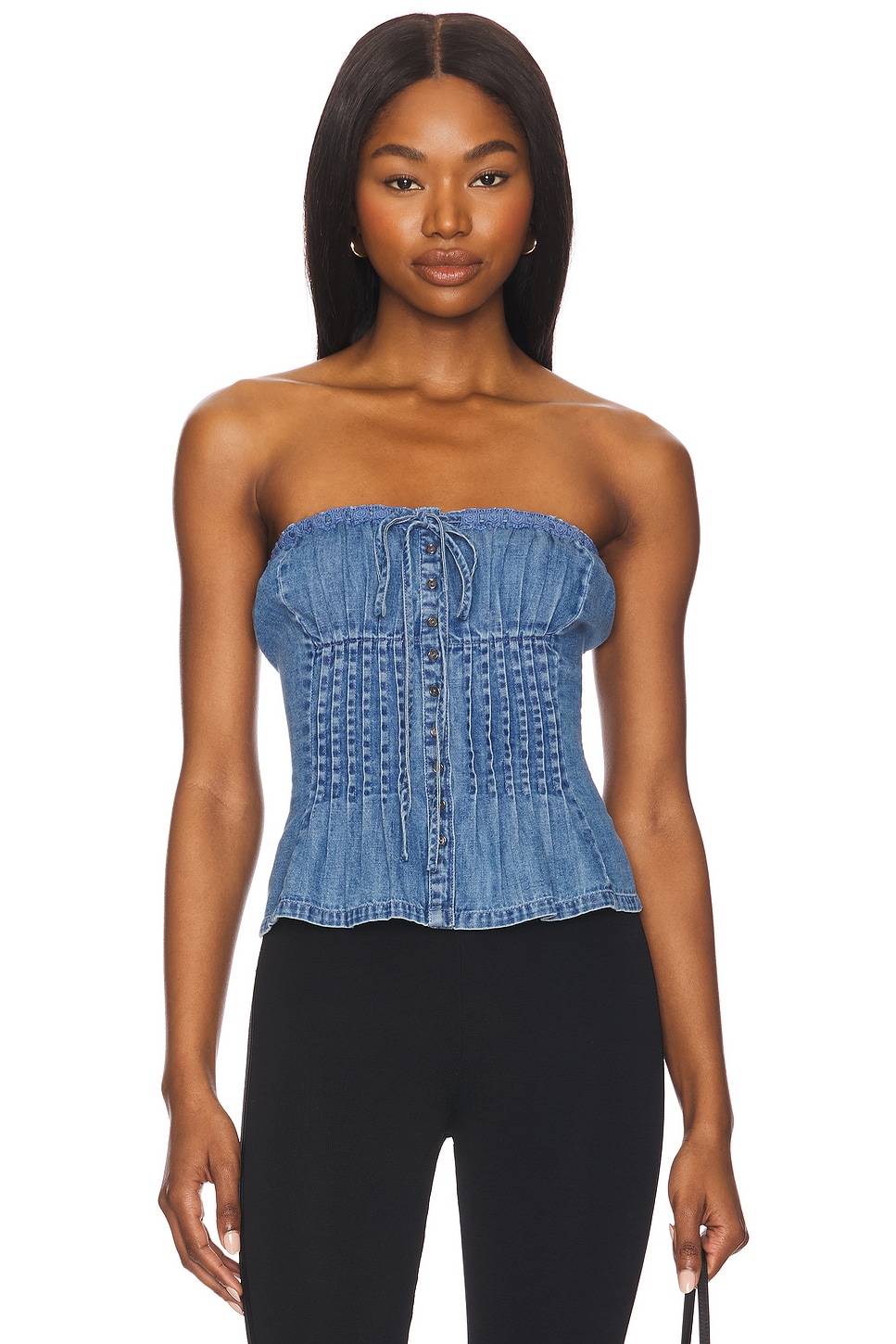 

Топ без бретелек "Denim wink wink" от Free People, medium wash