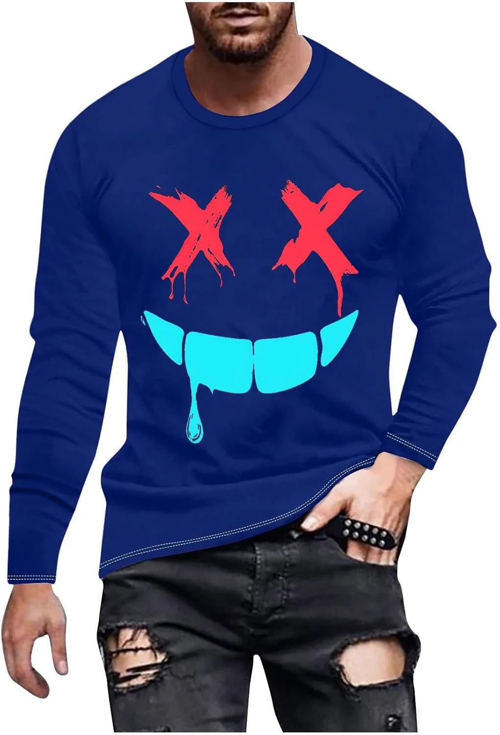 

Футболка X-Eyes Face Graffiti с длинным рукавом Uillui