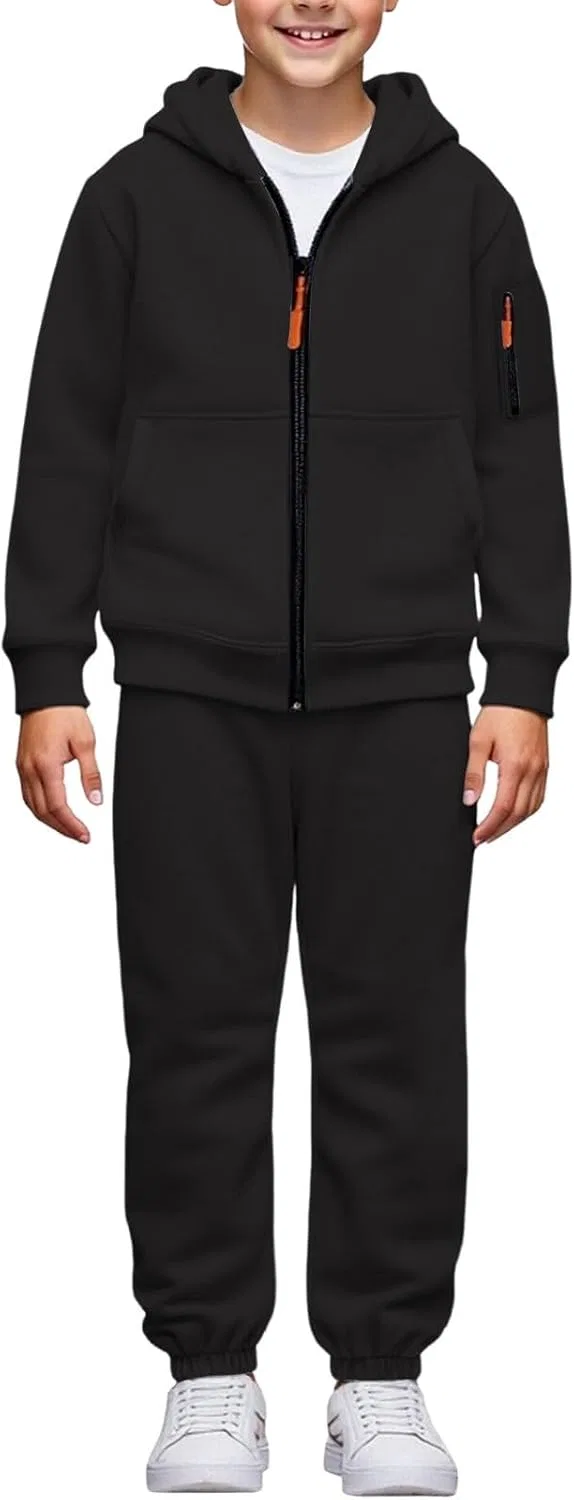 Детский спортивный костюм с капюшоном, Generic, 2 предмета, Black — фото 2