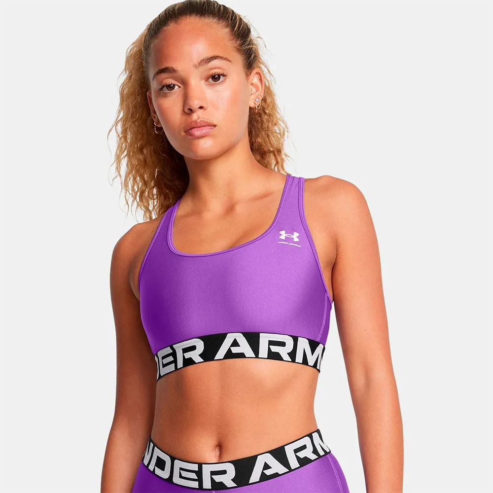 

Спортивный топ Under Armour HeatGear Authentics Branded medium support, фиолетовый