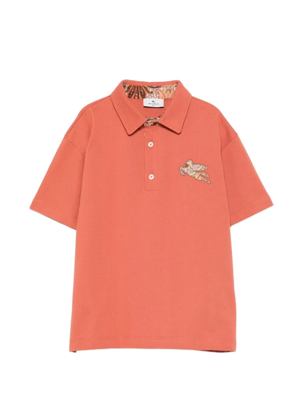 Поло с нашивкой-логотипом ETRO KIDS, оранжевый