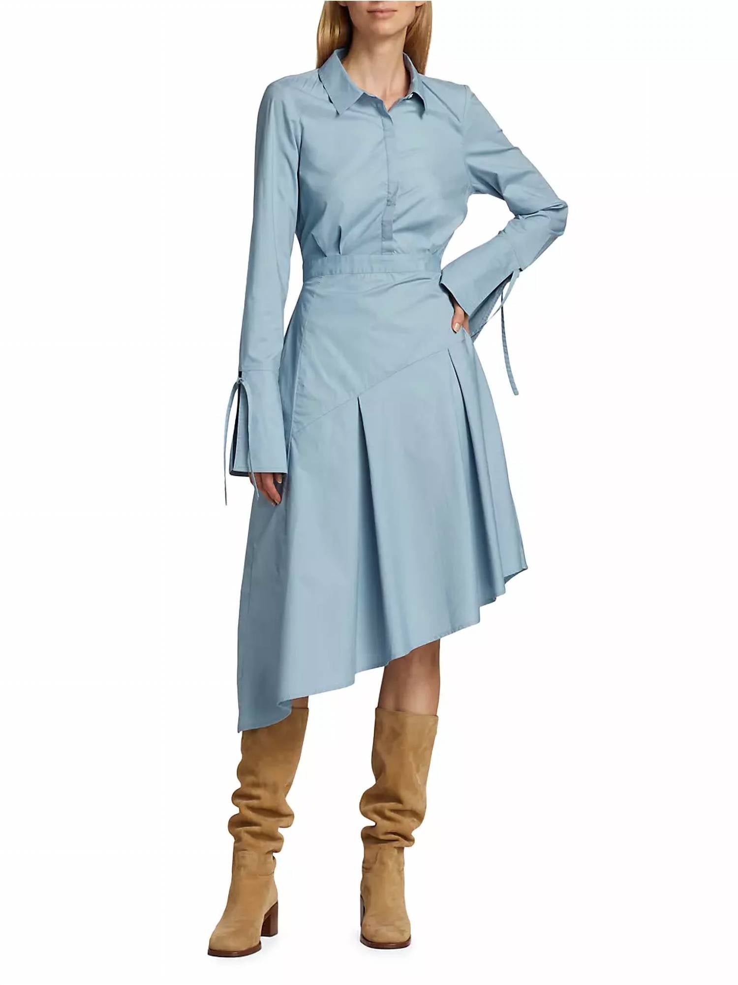 

Платье Maddison с длинными рукавами и миди из денима Derek Lam 10 Crosby, цвет denim