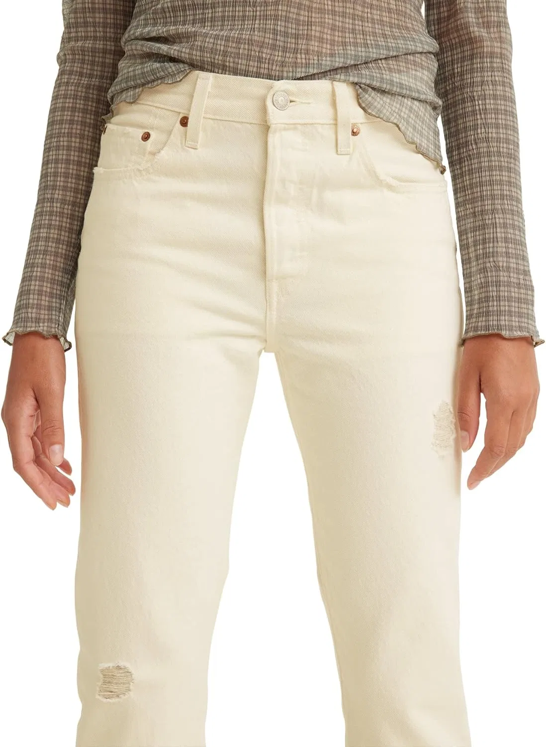 Джинсы Premium 501 Crop Levi's, Ecru Booper — фото 4