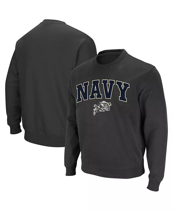 

Мужской свитшот с круглым вырезом Navy Midshipmen с аркой и логотипом Colosseum, серый