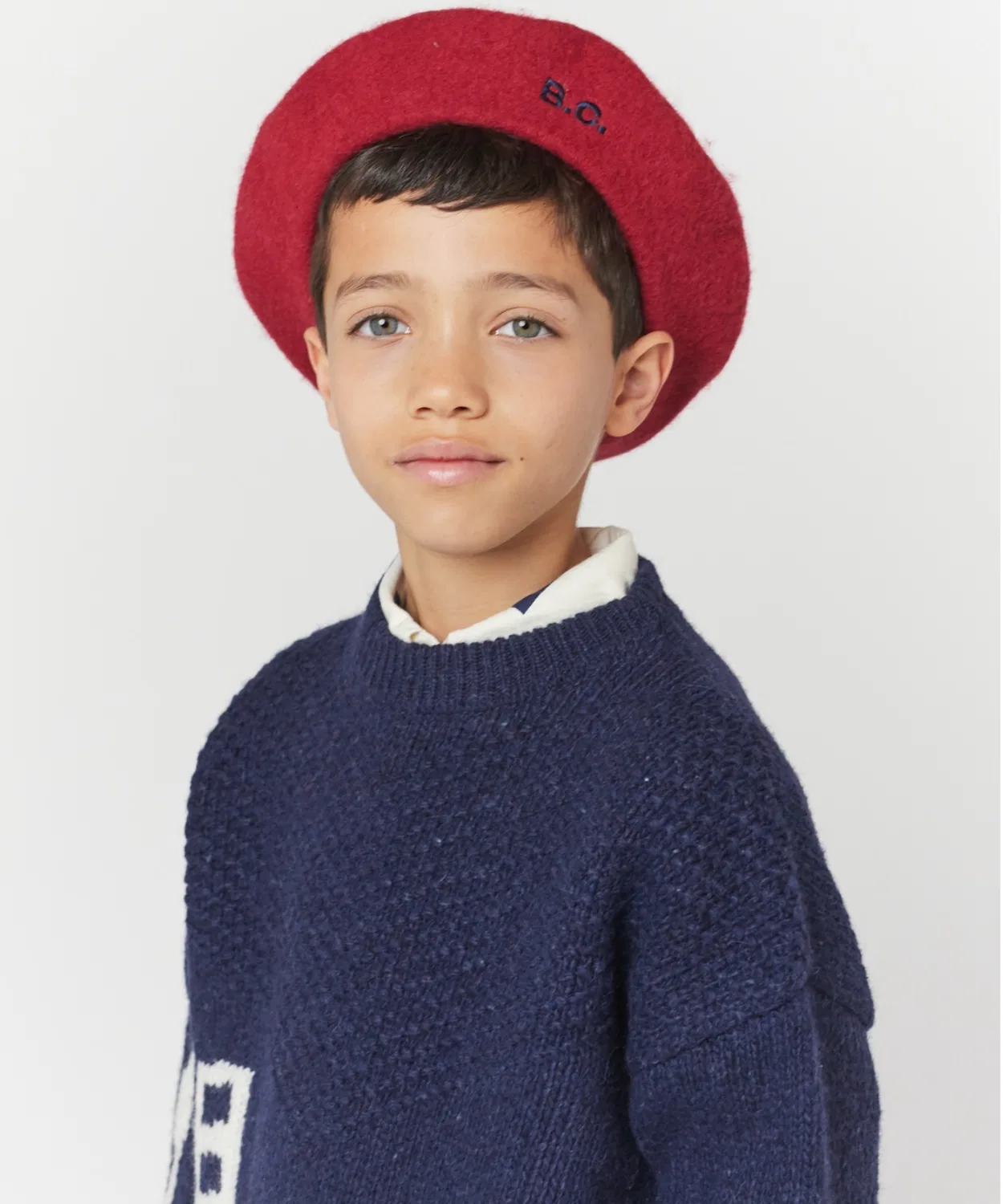Свитер с косами THE FEAST BRAIDED JUMPER BOBO CHOSES 60% шерсть 30% полиамид 10% альпака тёмно-синий