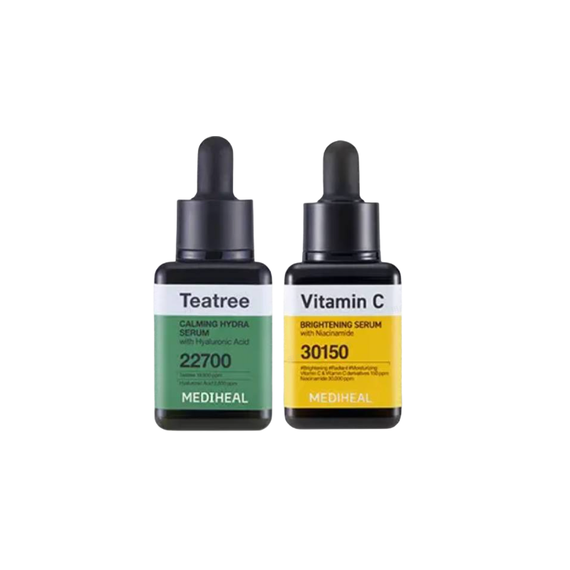 

Сыворотка с гиалуронатом натрия и маслом чайного дерева Meidihuier для увлажнения и питания 40 мл + 40 мл MEDIHEAL, two-piece set: tea tree serums 40ml+vitamin serums 40ml