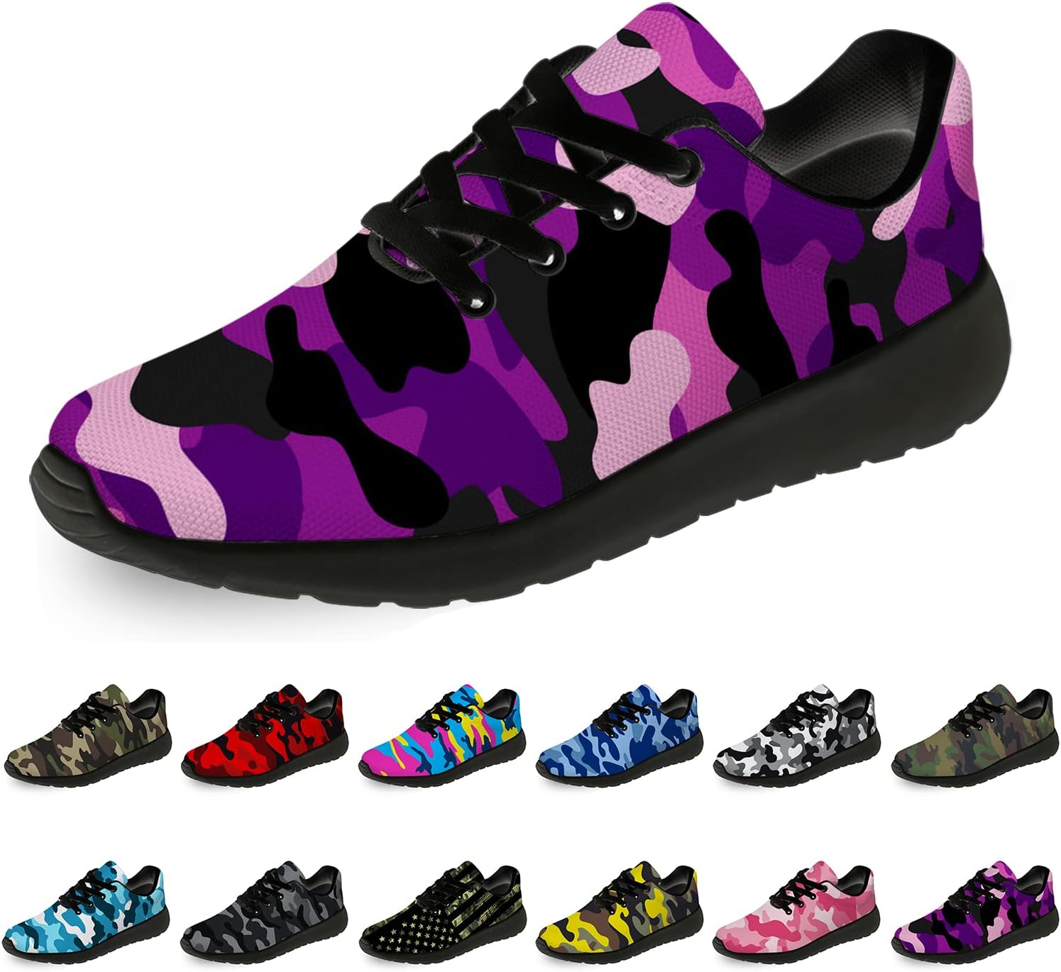 

Кроссовки Horethy унисекс с камуфляжным принтом для женщин и мужчин, дышащие и легкие, для любых случаев, мультиколор