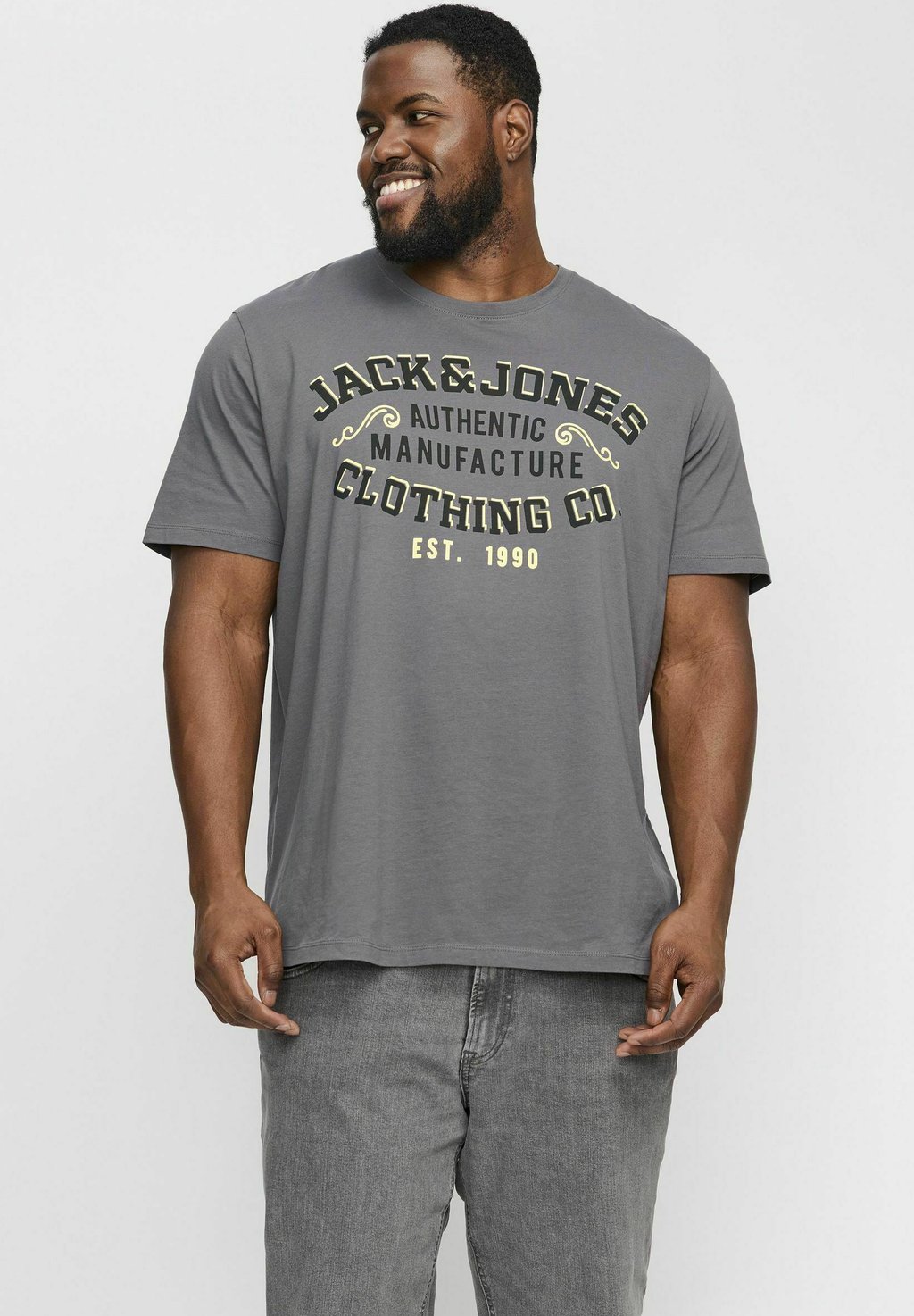 

Рубашка с принтом JJELOGO Jack & Jones, серый