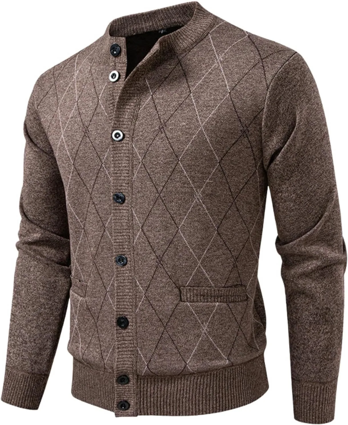 

Мужской осенний кардиган с плюшевой подкладкой FOLKFOLD