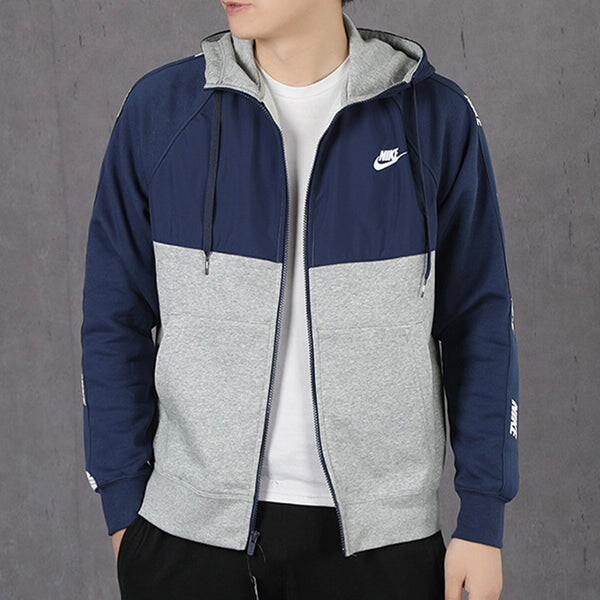 Толстовка Nike As Sportswear Ce Fz Bb Hybri 'Navy Grey', синий — фото 3