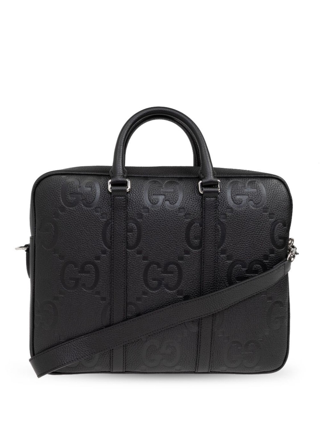 

Gucci портфель из кожи Jumbo GG, черный