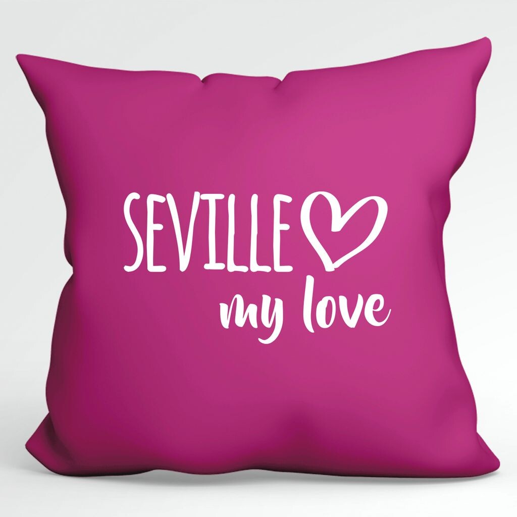 

Подушка Huuraa Seville my love декоративная подушка с наполнителем размером 40x40см цвета фуксии для всех поклонников Севильи, Испания, идея подарка для друзей и семьи Hellweg Druckerei