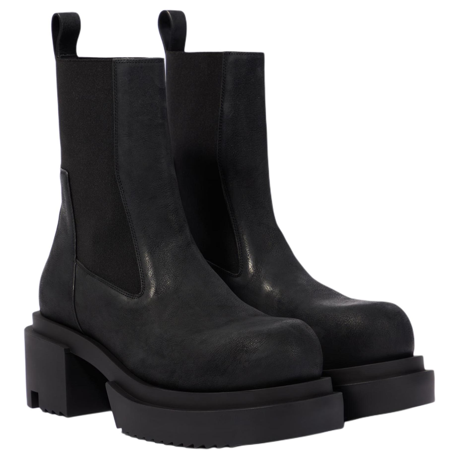 Ботинки Chelsea Beatle RO мужские, черный, высота каблука 7,5 см RICK OWENS, Original Shoe Box Included — фото 3