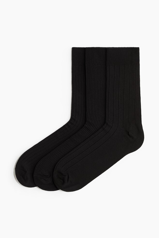 

3 упаковки носков H&M, черный
