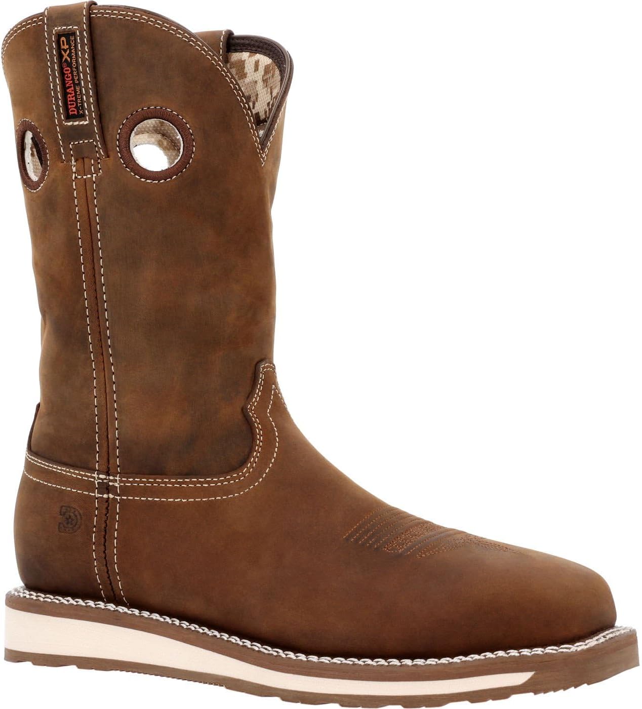 

Мужские ботинки Durango Maverick Wxp с стальными носками, водонепроницаемые, вестерн на каблуке клин, коричневый