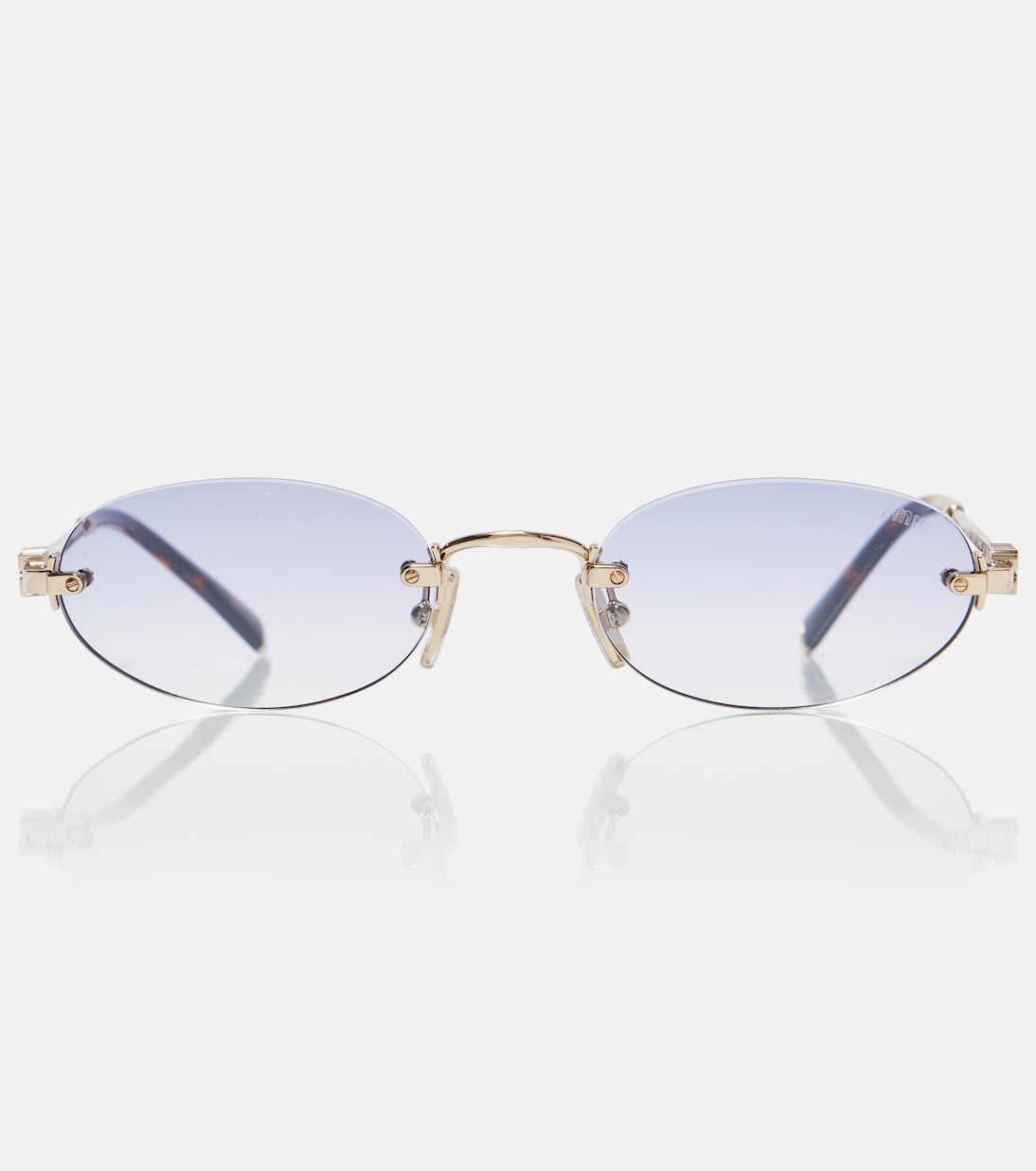 

Овальные солнцезащитные очки Logo Miu Miu