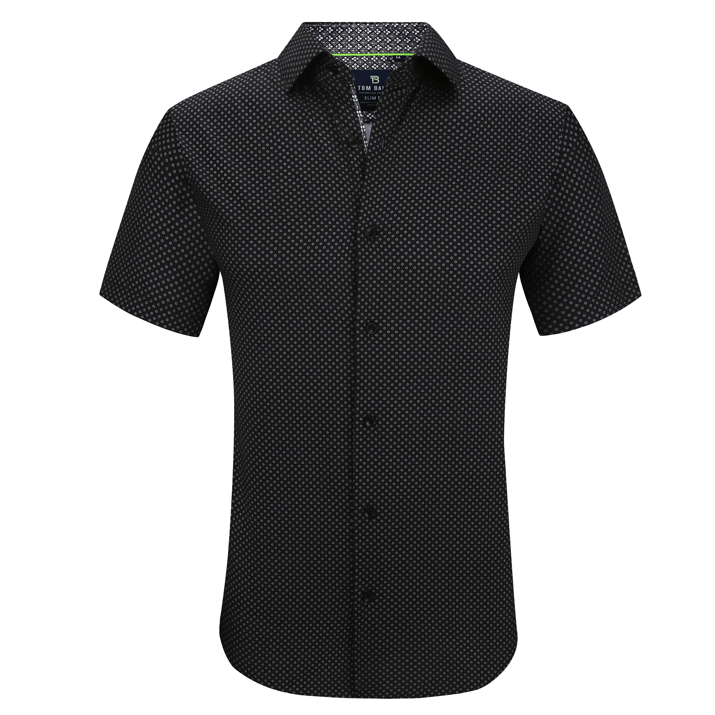 

Tom Baine Slim Fit рубашка мужская с коротким рукавом Performance Stretch Button Down, черный