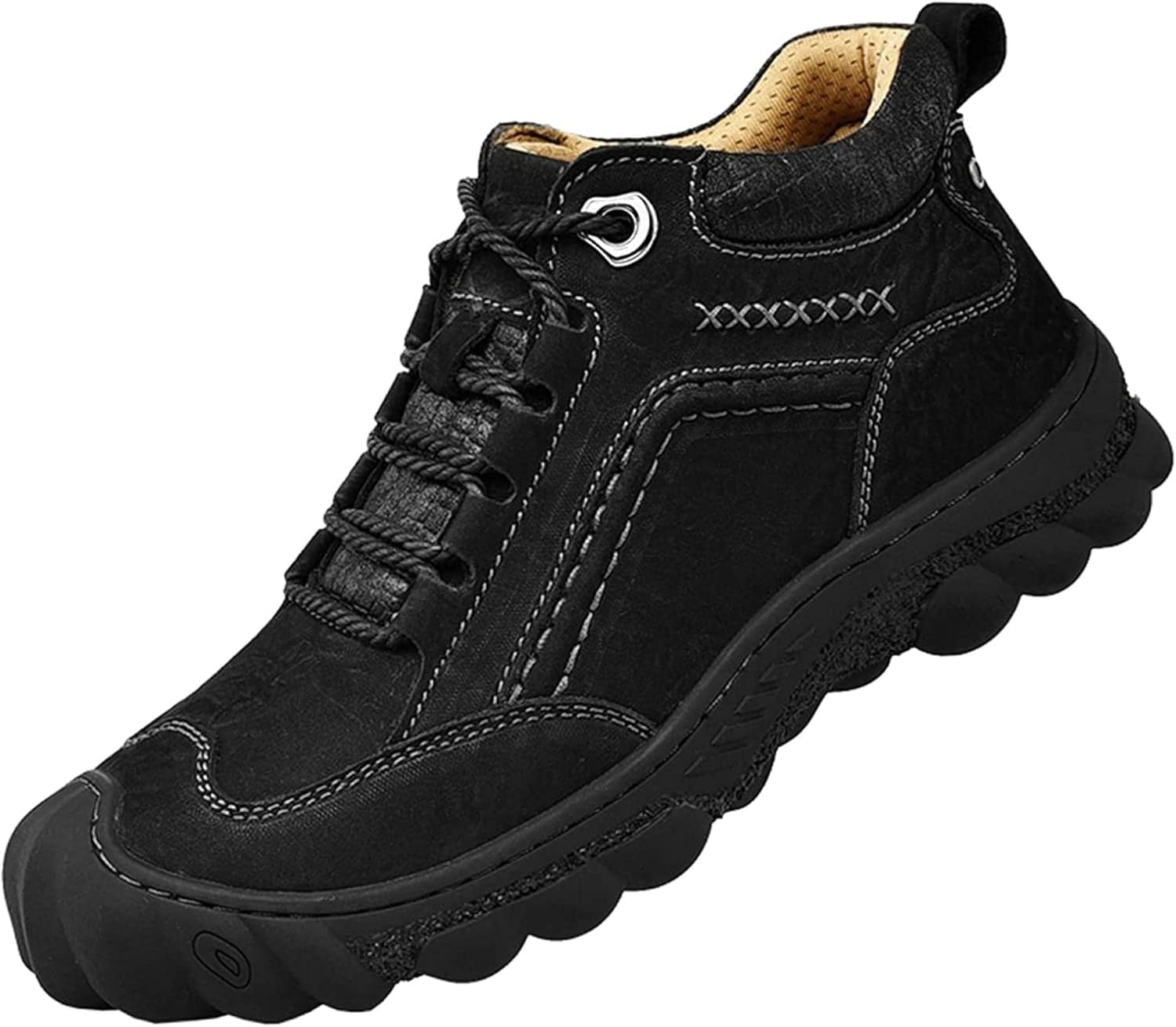 

Мужские теплые ботинки Yiozoi до щиколотки для работы, осенне-зимние прогулочные ботинки, удобная ежедневная обувь, повседневные кожаные ботинки для мужчин, белый