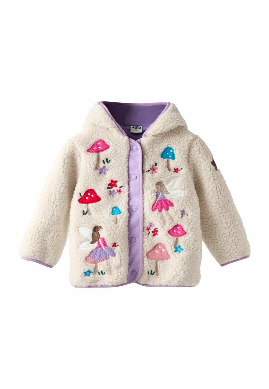 

Флисовая куртка JoJo Maman Bébé REGULAR FIT-POPPER THROUGH BORG, Cream Fairy/Beige