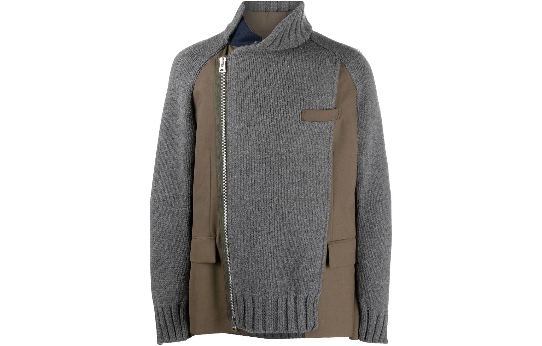 

Свитер мужской серый Sacai